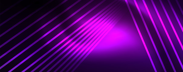 Color light with lines, outer space background, bright rays