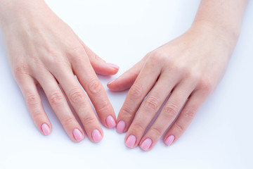 beautiful soft hands of a woman and handcream skincare