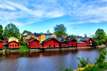 Obraz premium Red Houses HDR