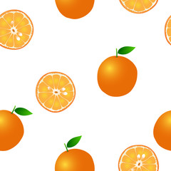 orange seamless on white background