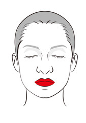 女性の顔