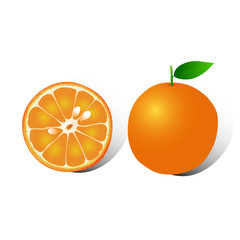 orange seamless on white background