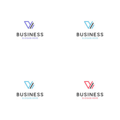 Abstract Letter V Logo. Modern icon design V letter shape element