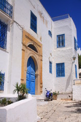 Fototapeta na wymiar maison traditionnelle de Sidi Bou Saïd