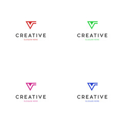 Abstract Letter V Logo. Modern icon design V letter shape element