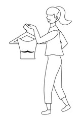 Woman shopping design vector illustration