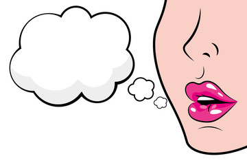 face profile with sexy lips