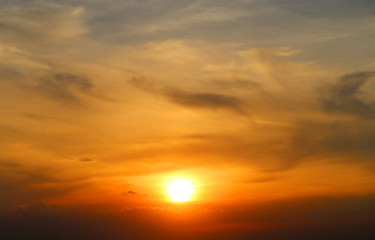 Beautiful photo landscape rural sunset in spring