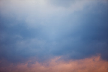 Dramatic dark sky with clouds