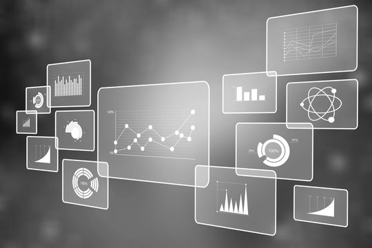 Big data business analytics financial concept