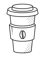 coffee paper cup black and white