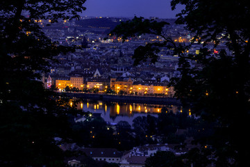 Fototapeta premium Anochecer en Praga
