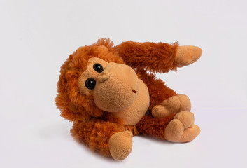 Funny ginger plush monkey