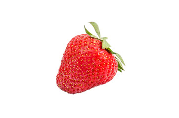 one strawberry isolated on white background