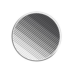 Minimalistic art modern geometric design. Simple black and white shape in modernism. Abstract halftone concentric circle shape isolated on white background Vector illustration. Flat design