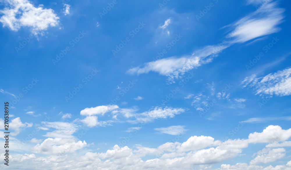 Wall mural blue sky with white clouds background