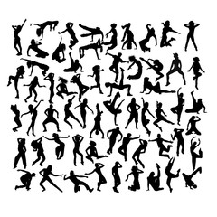 Hip Hop Silhouettes, art vector design 