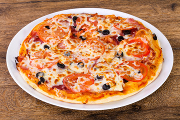 Pizza with bacon