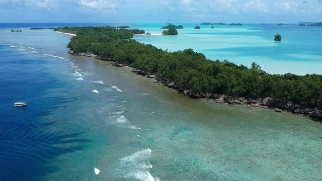 Drone image of an Island in the Republic of Palau