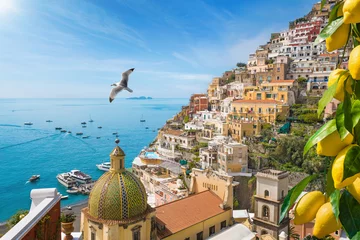 Peel and stick wall murals Mediterranean Europe Beautiful Positano on Amalfi Coast in Campania, Italy