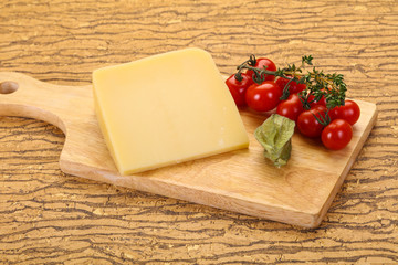 Hard parmesan cheese piece