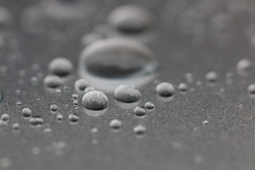 Close-up pictures of water droplets on the glass