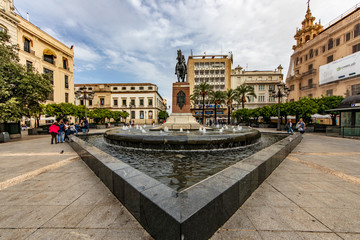 fountain in square