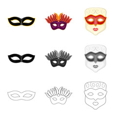 Isolated object of luxury and celebration icon. Set of luxury and hide  vector icon for stock.