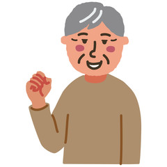 元気なシニアのイラスト Wall Mural Wallpaper Murals Rosanjin