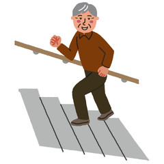 元気なシニアのイラスト Wall Mural Wallpaper Murals Rosanjin