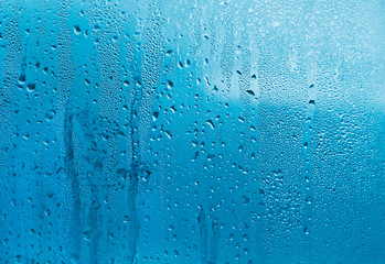 Water drops on glass