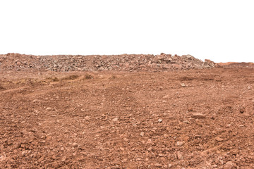 Large areas of gravel land and construction waste on construction sites
