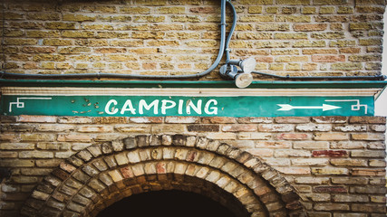 Street Sign to Camping