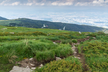Naklejka na ściany i meble Amazing Summer Landscape of Vitosha Mountain, Sofia City Region, Bulgaria