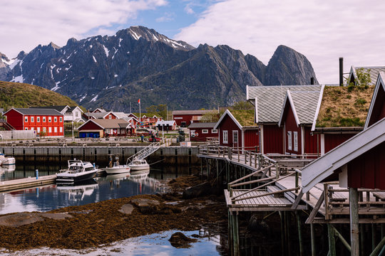 Reine fishing village on Lofoten islands, Nordland. Norway.
