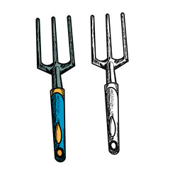 vector, isolated, garden tool, hoe