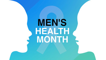 Men's Health Month poster and banner campaign - design illustration.