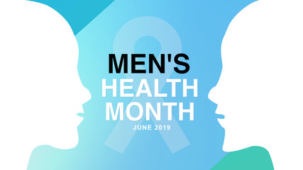 Men's Health Month poster and banner campaign - design illustration.