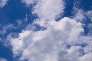 Fototapeta na wymiar Clouds on a blue sky on a summer day