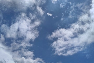 blue sky with white clouds