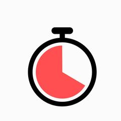 Timer icon, stop watch icon, new trendy graphic vector for web, logo, app, ui. Vector illustration.