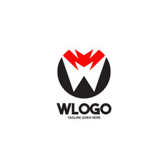 W letter logo design vector template