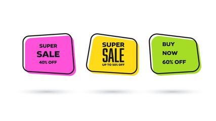 Sale badge in flat style.