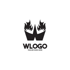 W letter logo design vector template