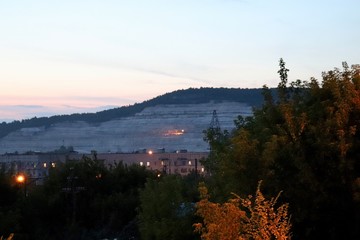 sunset over the mountains