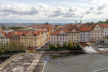 Fototapeta premium Beautiful architecture and spring city view of Prague / Prague, Czech Republic, May 2019