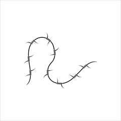 Barbed Wire Icon, Fence Wire Icon