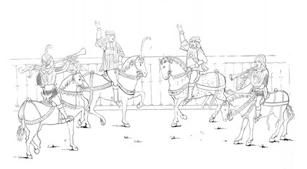 Obraz premium Middle ages people