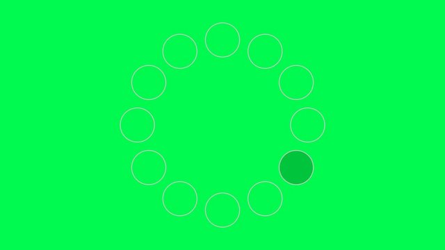 Progress loading bar UI indicator. Loading Circle. Download progress, preloader animation web design template, interface upload. Animation of UI element in 4K. Chroma key green screen.