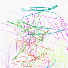 Multicolored pencil texture. Red, yellow, green, blue, purple colors.